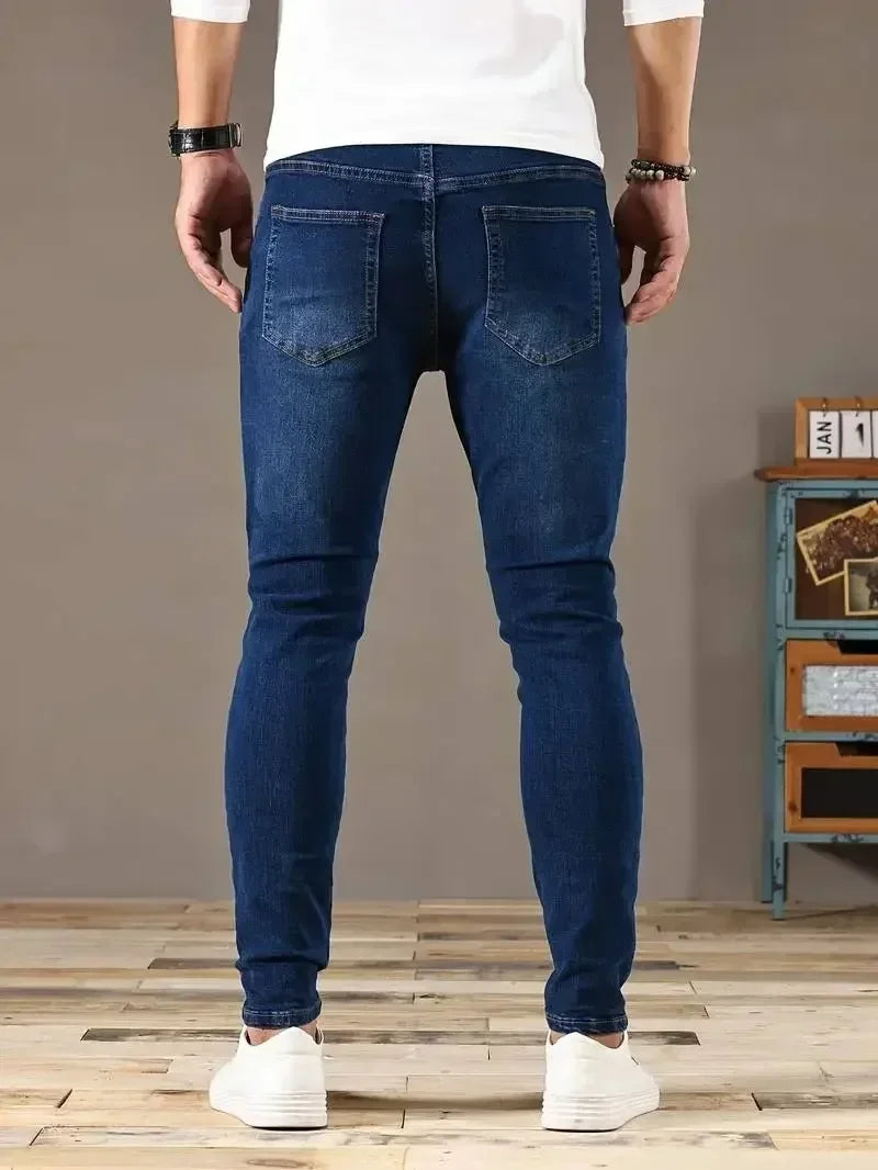 Men’s Blue Slim Fit Denim Pants
