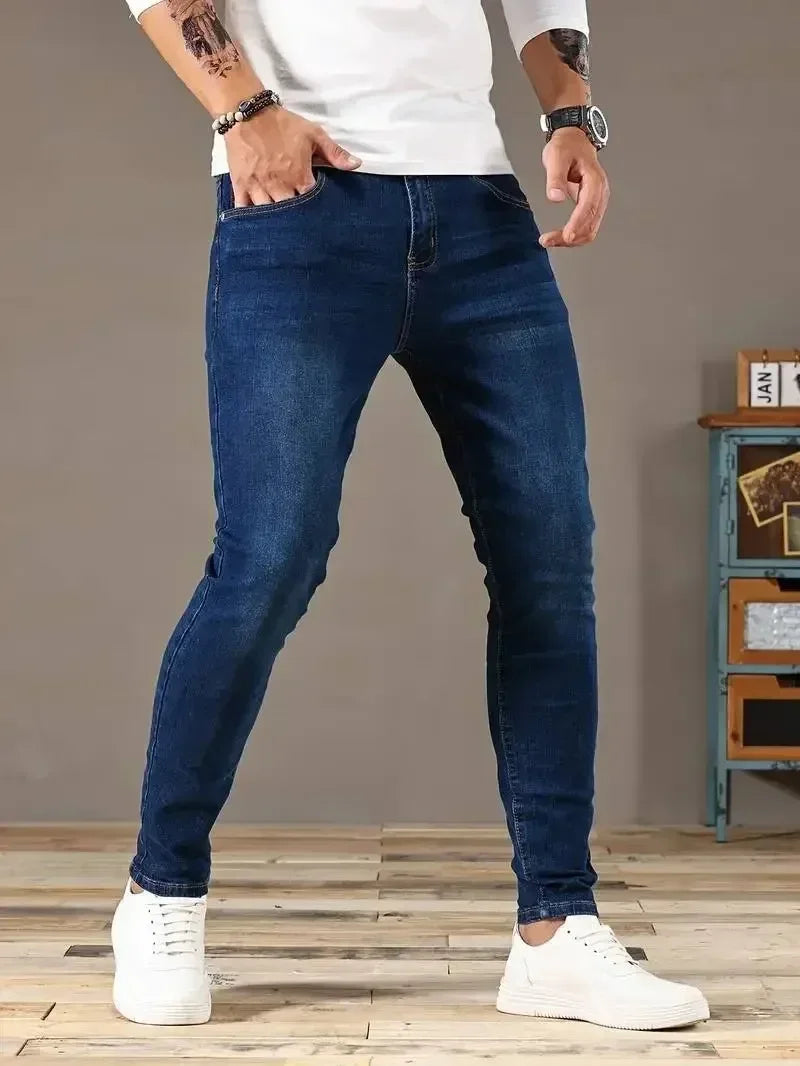 Men’s Blue Slim Fit Denim Pants