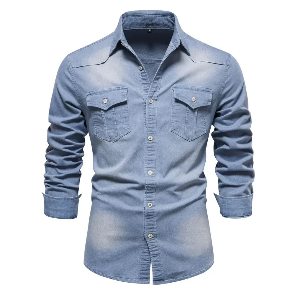 Men’s Casual Denim Cotton Shirt