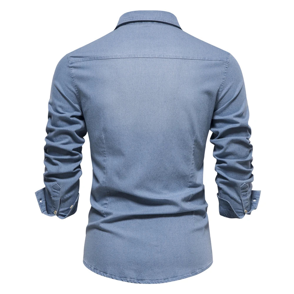 Men’s Casual Denim Cotton Shirt