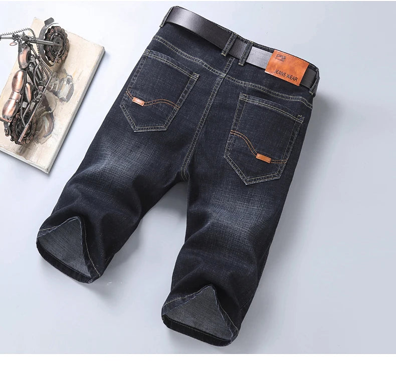 Men’s Casual Straight-Fit Denim Shorts