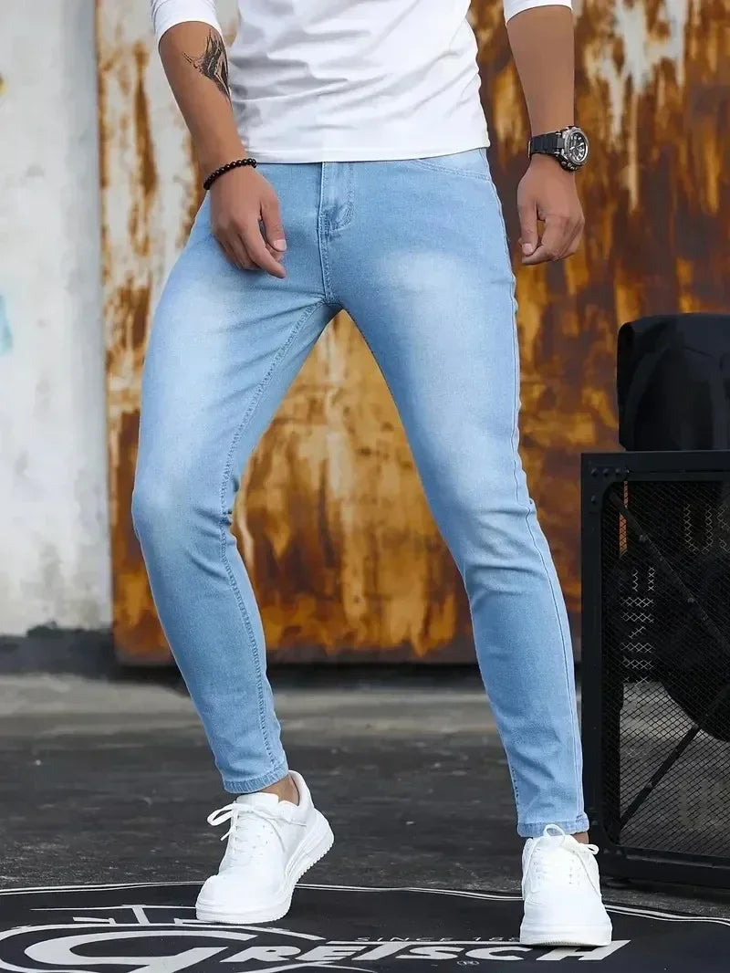 Men’s Blue Slim Fit Denim Pants