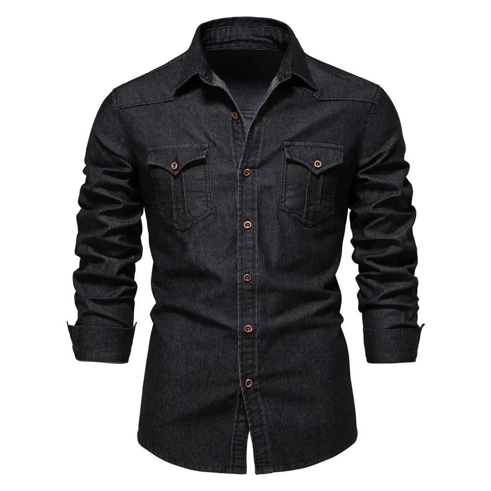 Men’s Casual Denim Cotton Shirt