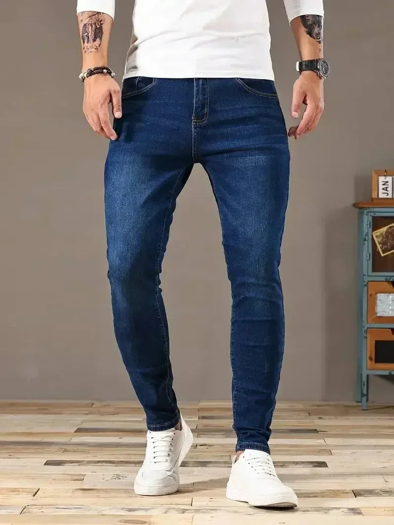 Men’s Blue Slim Fit Denim Pants