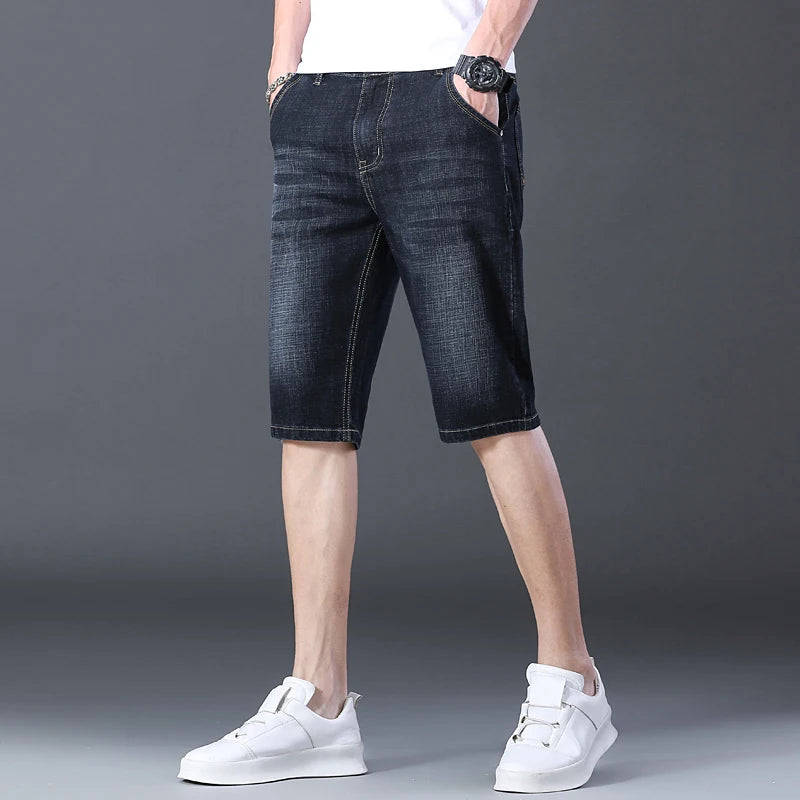 Men’s Casual Straight-Fit Denim Shorts