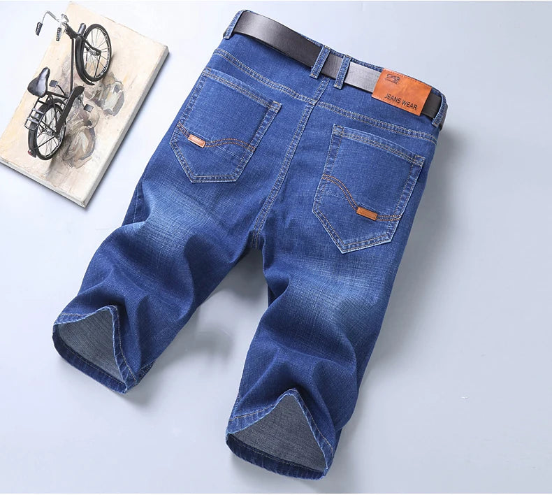 Men’s Casual Straight-Fit Denim Shorts