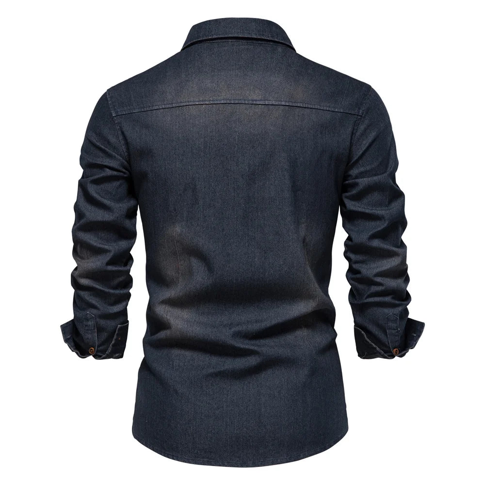 Men’s Casual Denim Cotton Shirt