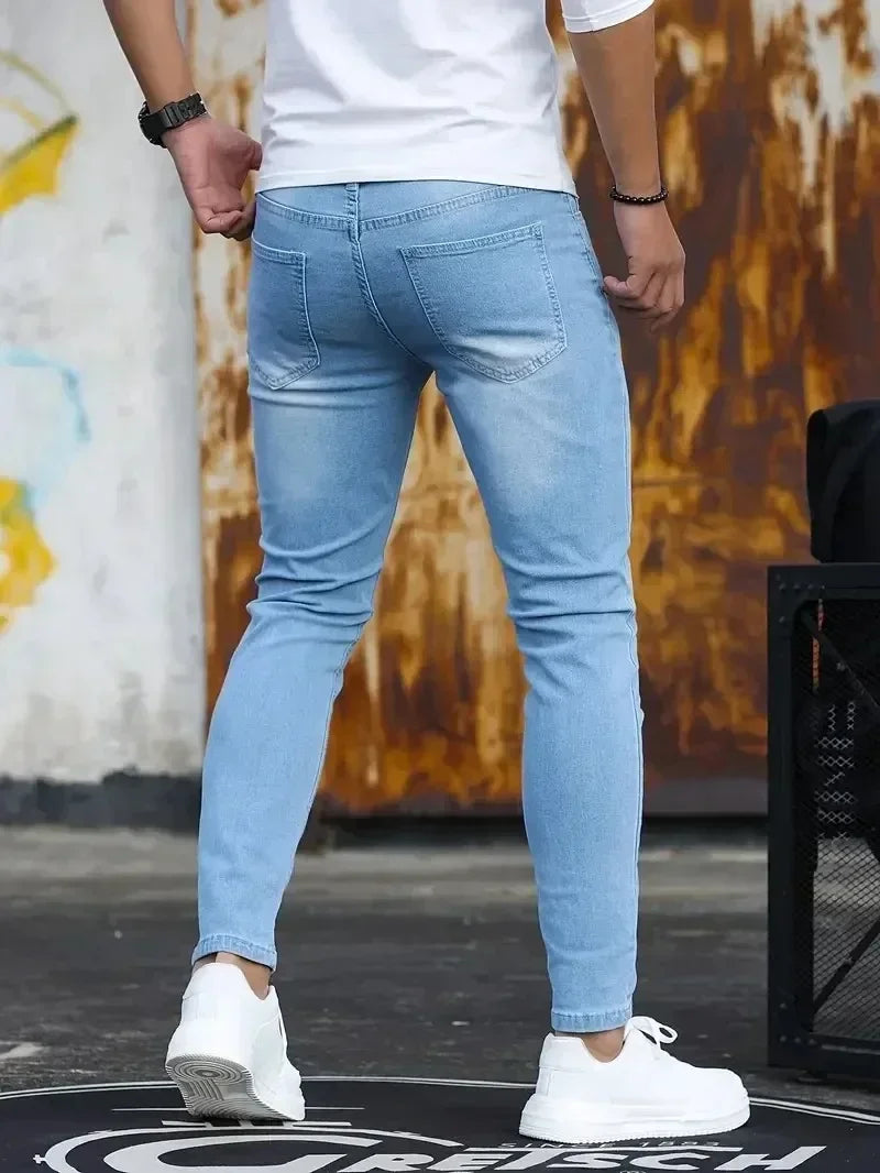 Men’s Blue Slim Fit Denim Pants