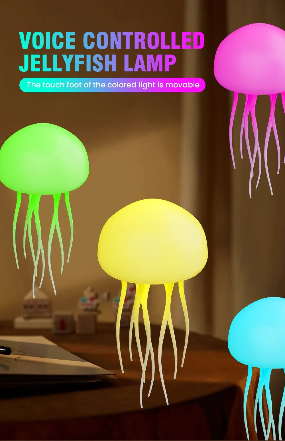 🌊 JellyGlow™ LED Jellyfish Lamp