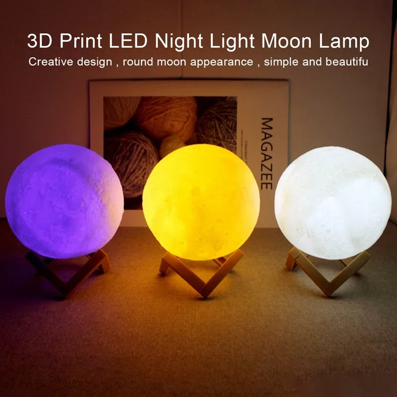 🌙 LumiMoon™ – Galaxy LED Moon Night Light