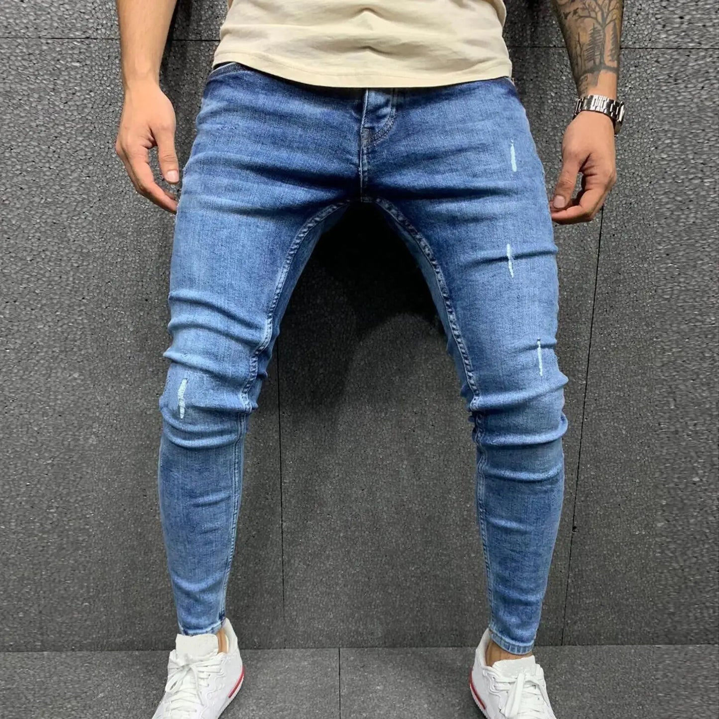 Men’s Slim Fit Ripped Denim Jeans