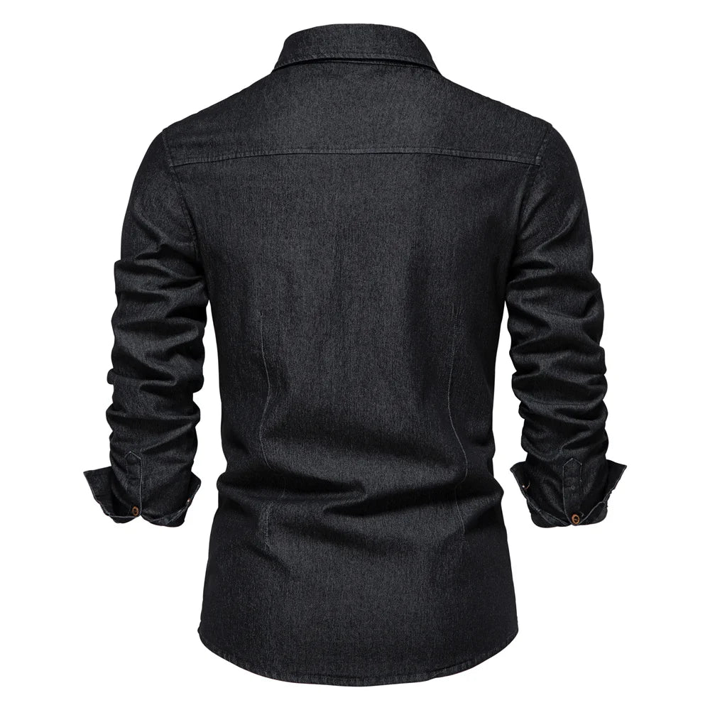 Men’s Casual Denim Cotton Shirt