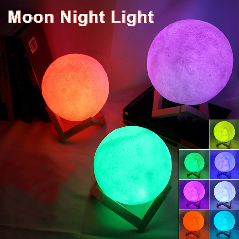 🌙 LumiMoon™ – Galaxy LED Moon Night Light