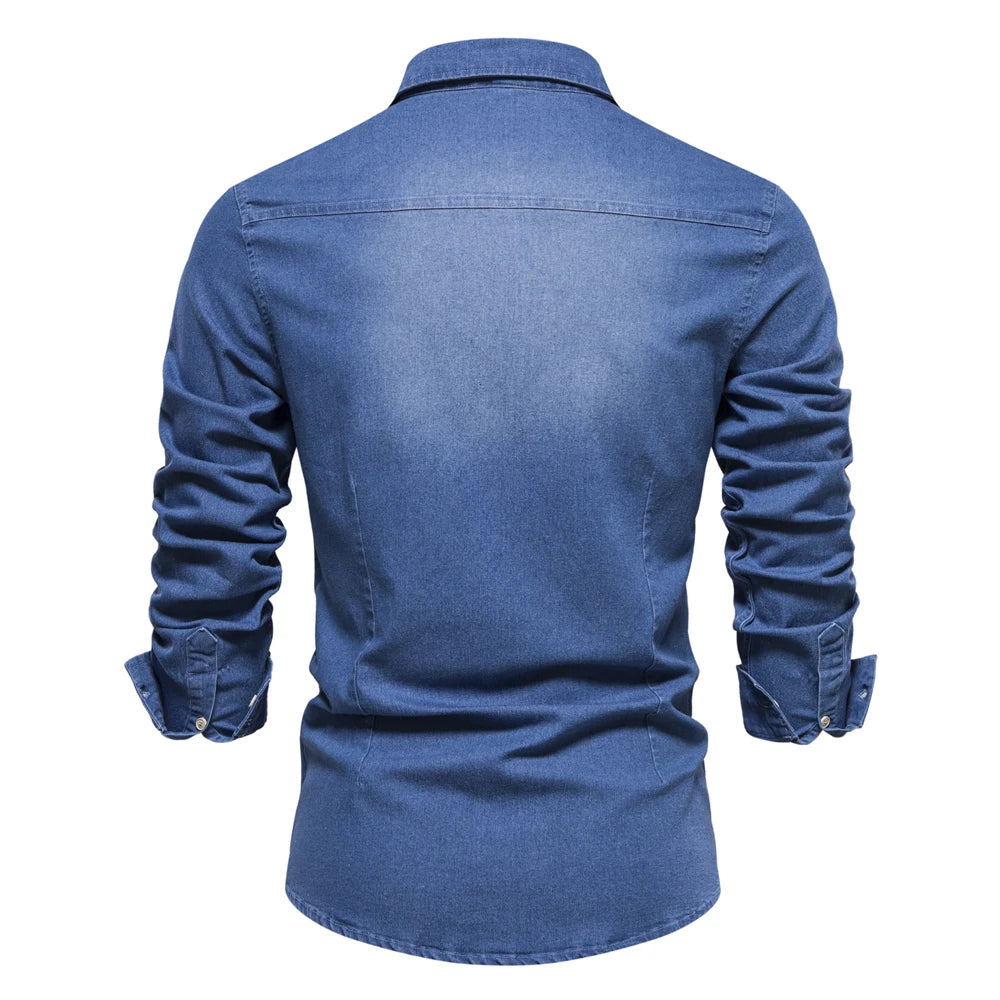 Men’s Casual Denim Cotton Shirt