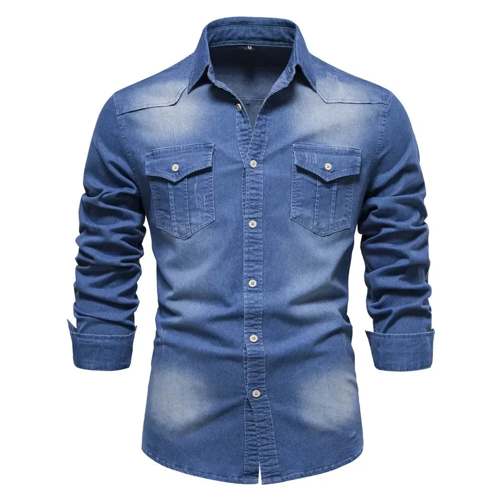 Men’s Casual Denim Cotton Shirt