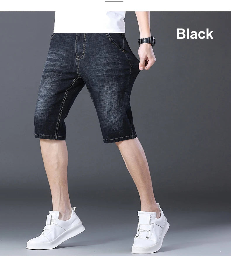 Men’s Casual Straight-Fit Denim Shorts