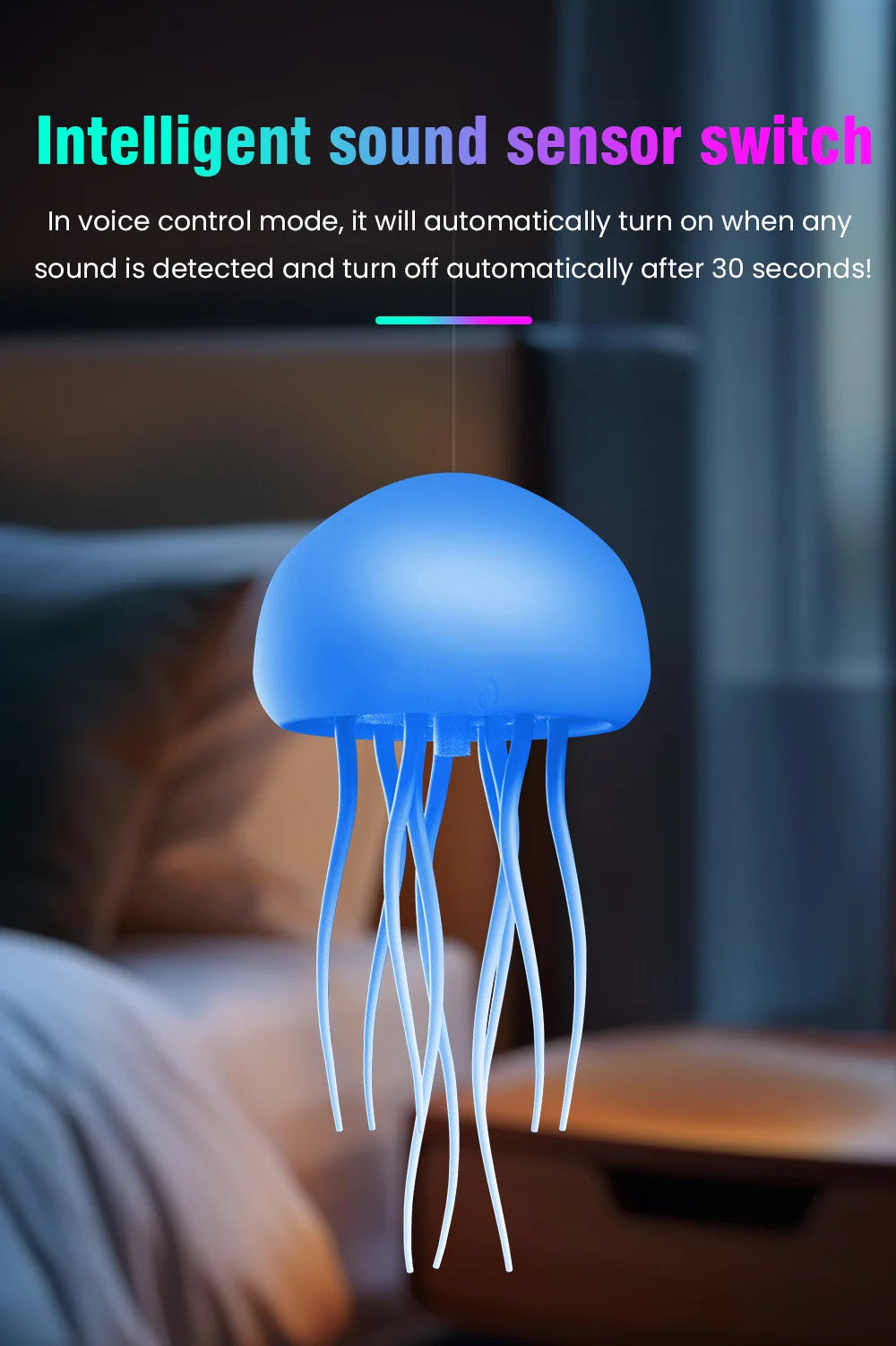 🌊 JellyGlow™ LED Jellyfish Lamp