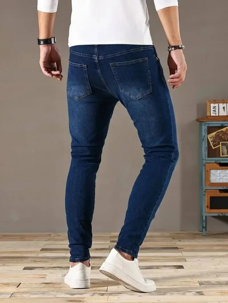 Men’s Blue Slim Fit Denim Pants