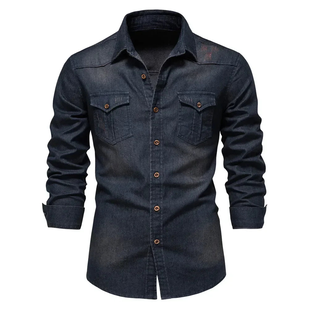 Men’s Casual Denim Cotton Shirt