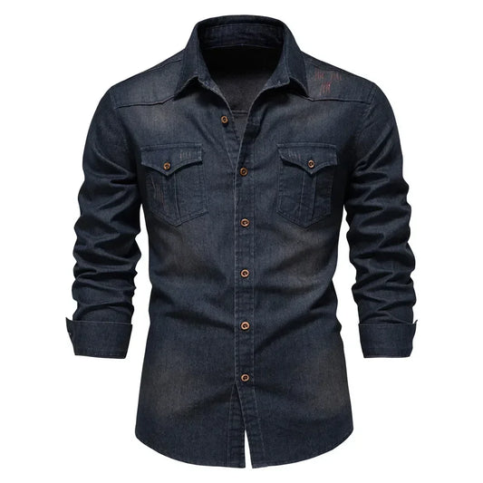 Men’s Casual Denim Cotton Shirt