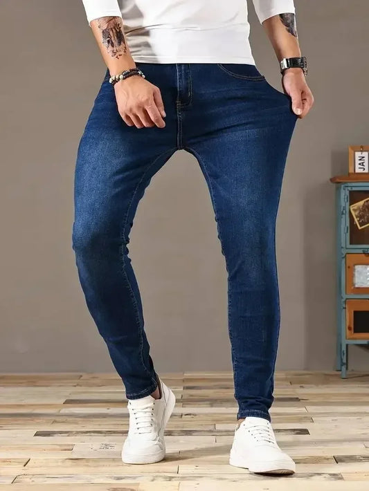 Men’s Blue Slim Fit Denim Pants