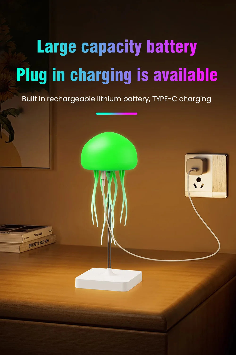 🌊 JellyGlow™ LED Jellyfish Lamp