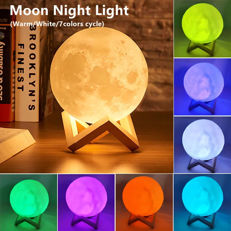 🌙 LumiMoon™ – Galaxy LED Moon Night Light