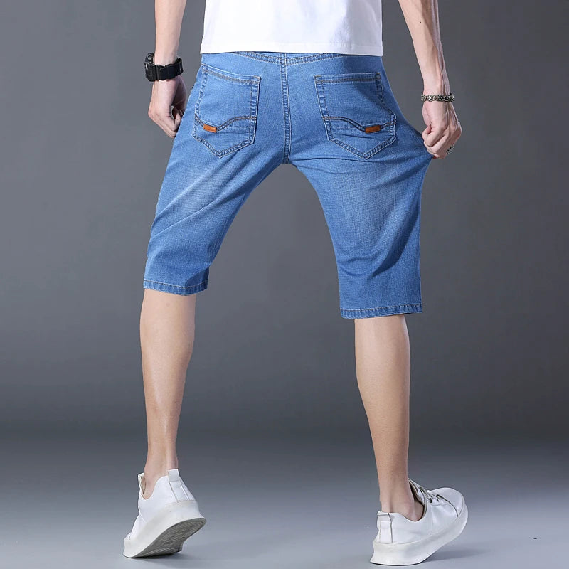 Men’s Casual Straight-Fit Denim Shorts
