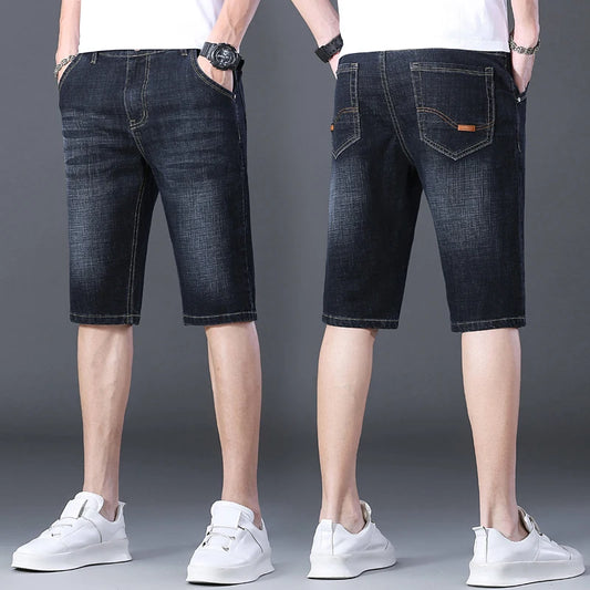 Men’s Casual Straight-Fit Denim Shorts
