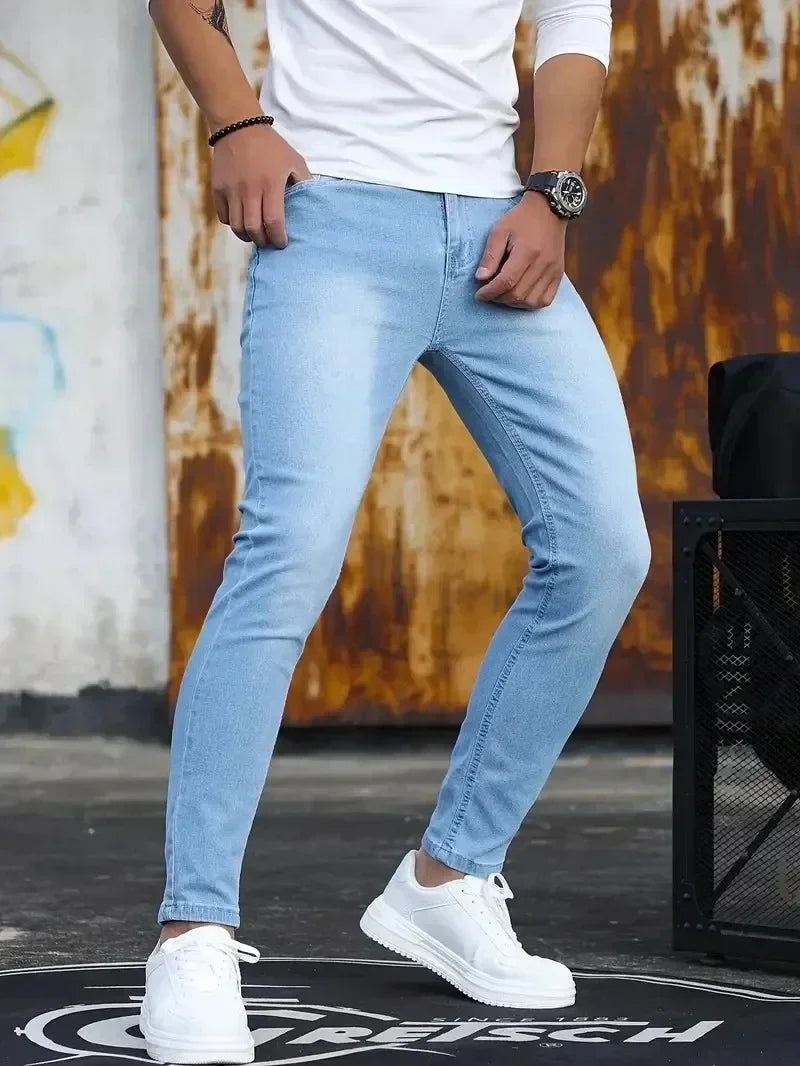 Men’s Blue Slim Fit Denim Pants